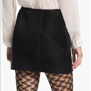 Free People Black Vegan Leather Mini Skirt Sz.2